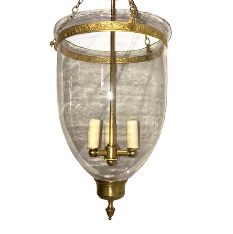 Set of English Bell Jar Glass Lanterns, Sold Individually In Good Condition For Sale In New York, NY