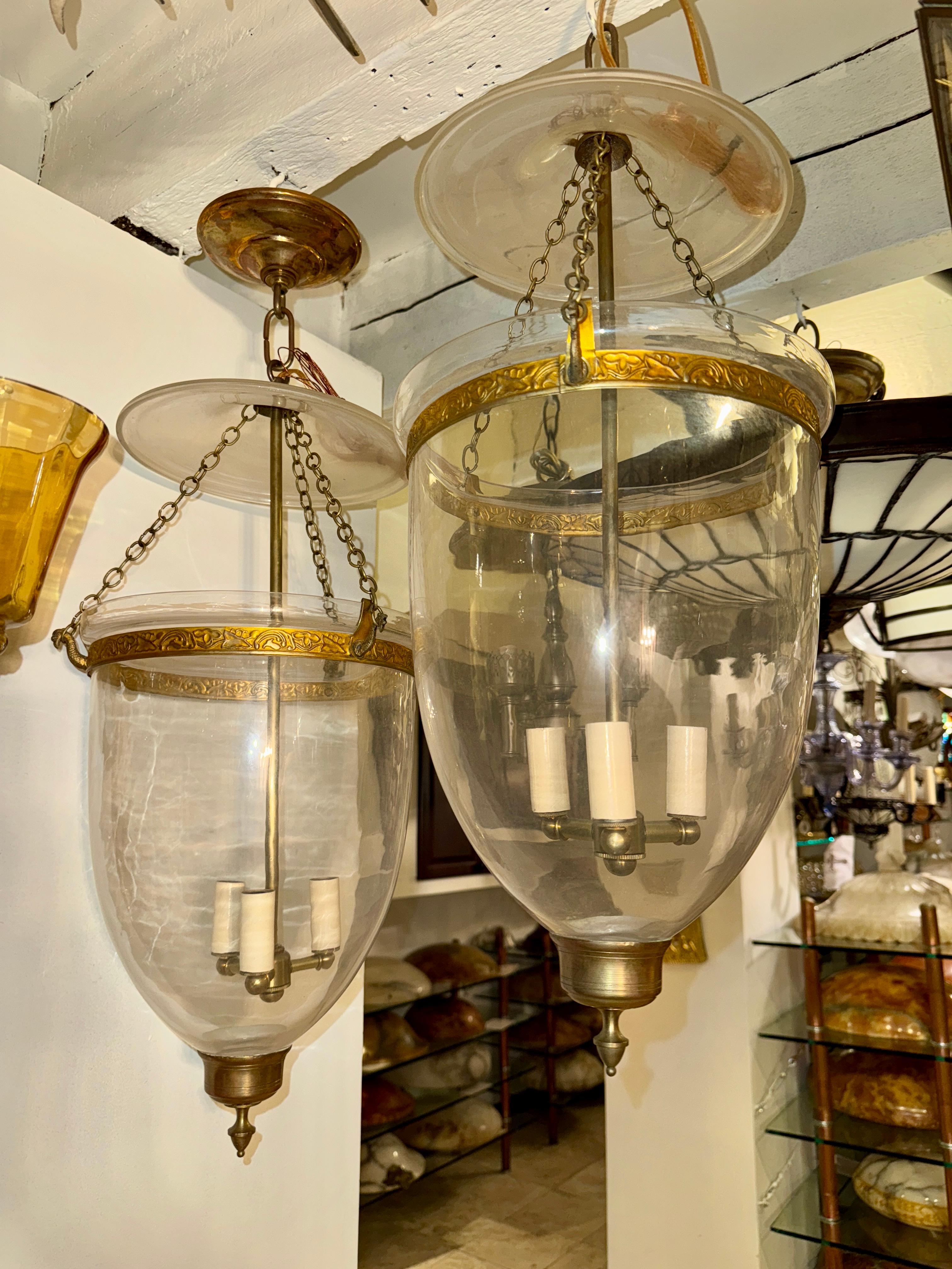 Set de farolillos ingleses de cristal de campana, se venden por unidades Inglés en venta