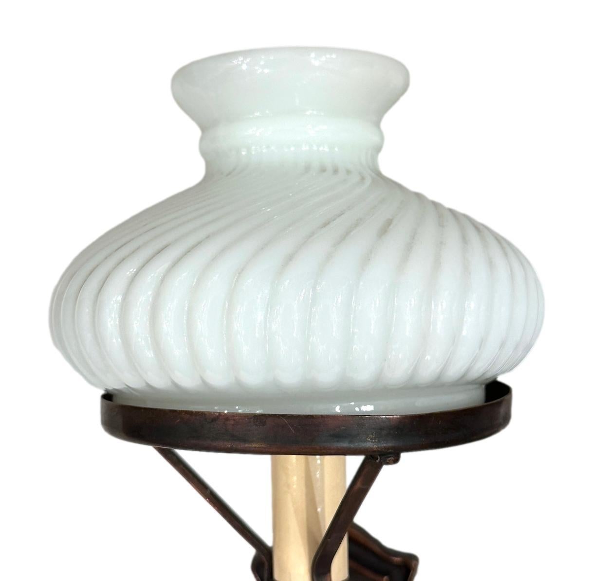 Set di lampade inglesi in bronzo, vendute a coppia In condizioni buone in vendita a New York, NY