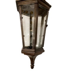 Set of English Cast Bronze Outdoor Wall Lanterns, Sold per Pair