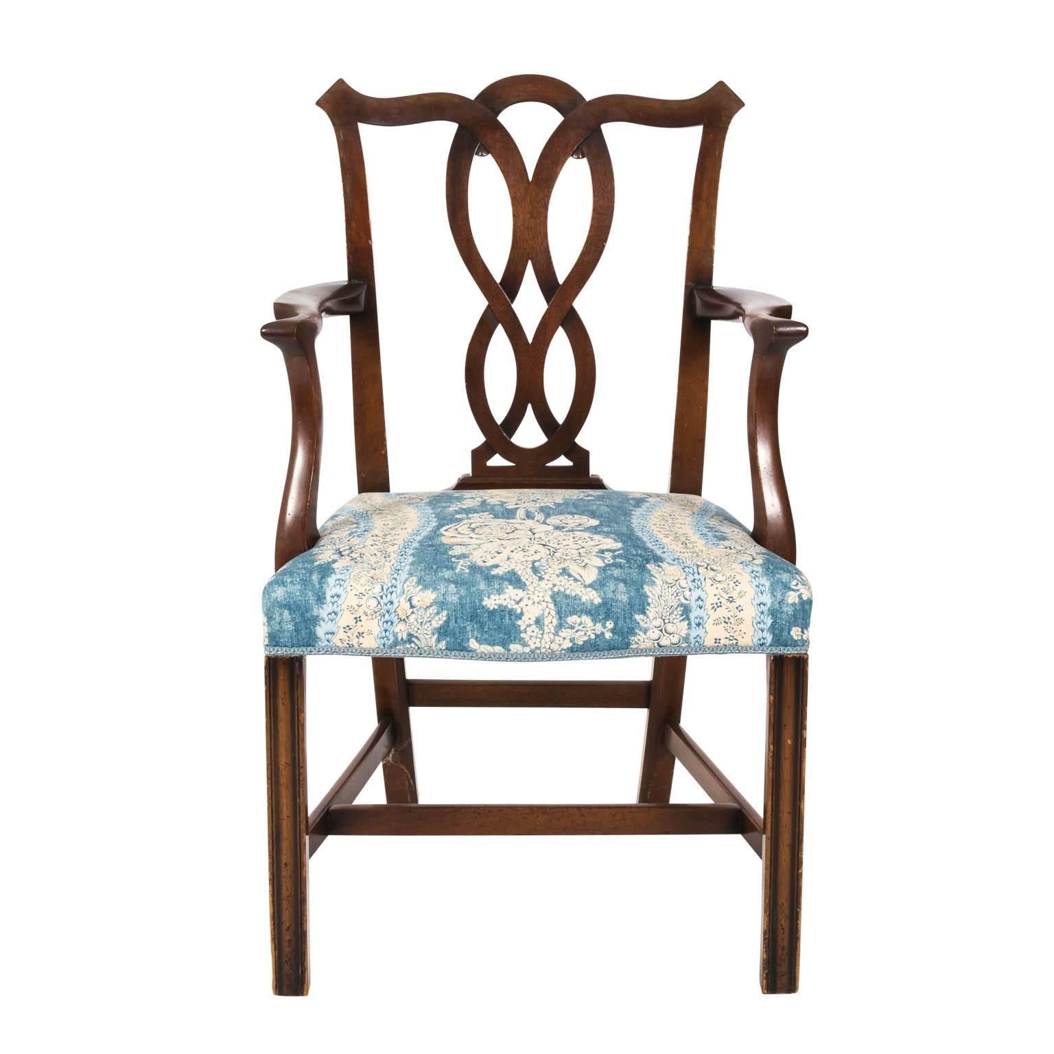 Set of English Chippendale Style Dining Chairs For Sale 11