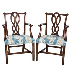 Set of English Chippendale Style Dining Chairs
