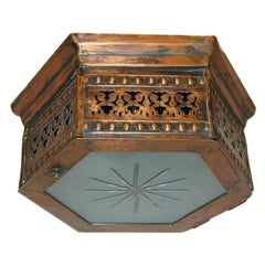 Set of English Copper Flush Fixtures, Sold Individually