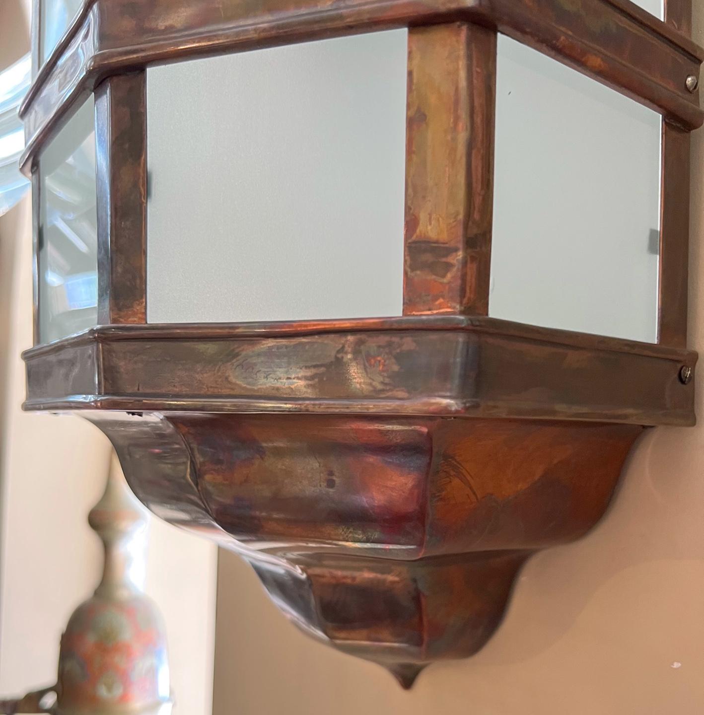 Set of English Copper Sconces, Sold in Pairs For Sale 1