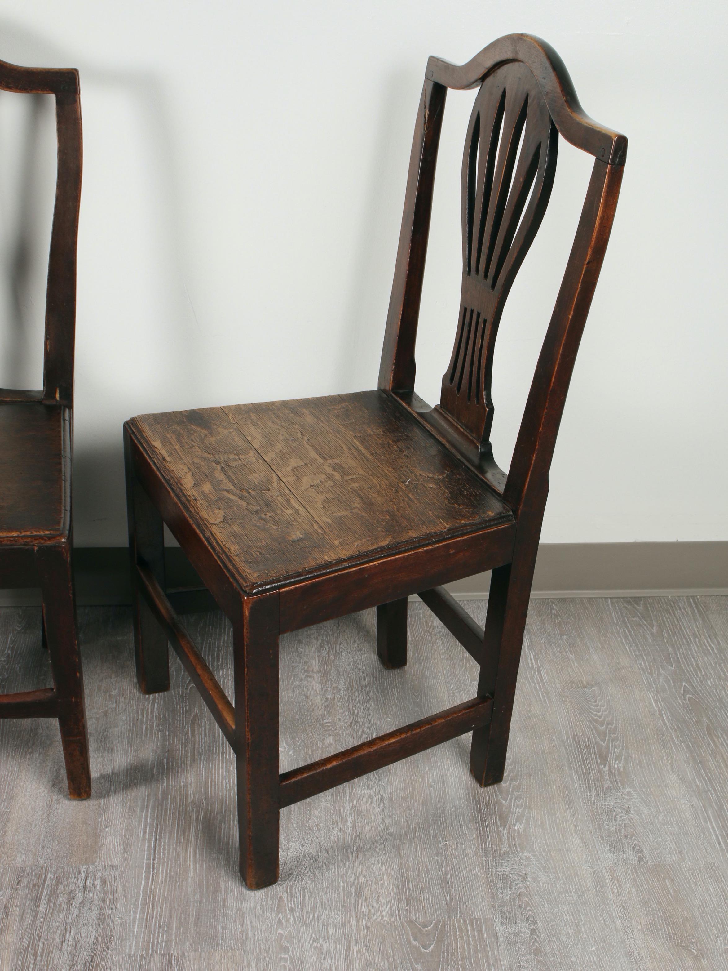 19th Century Set of English Country Chairs