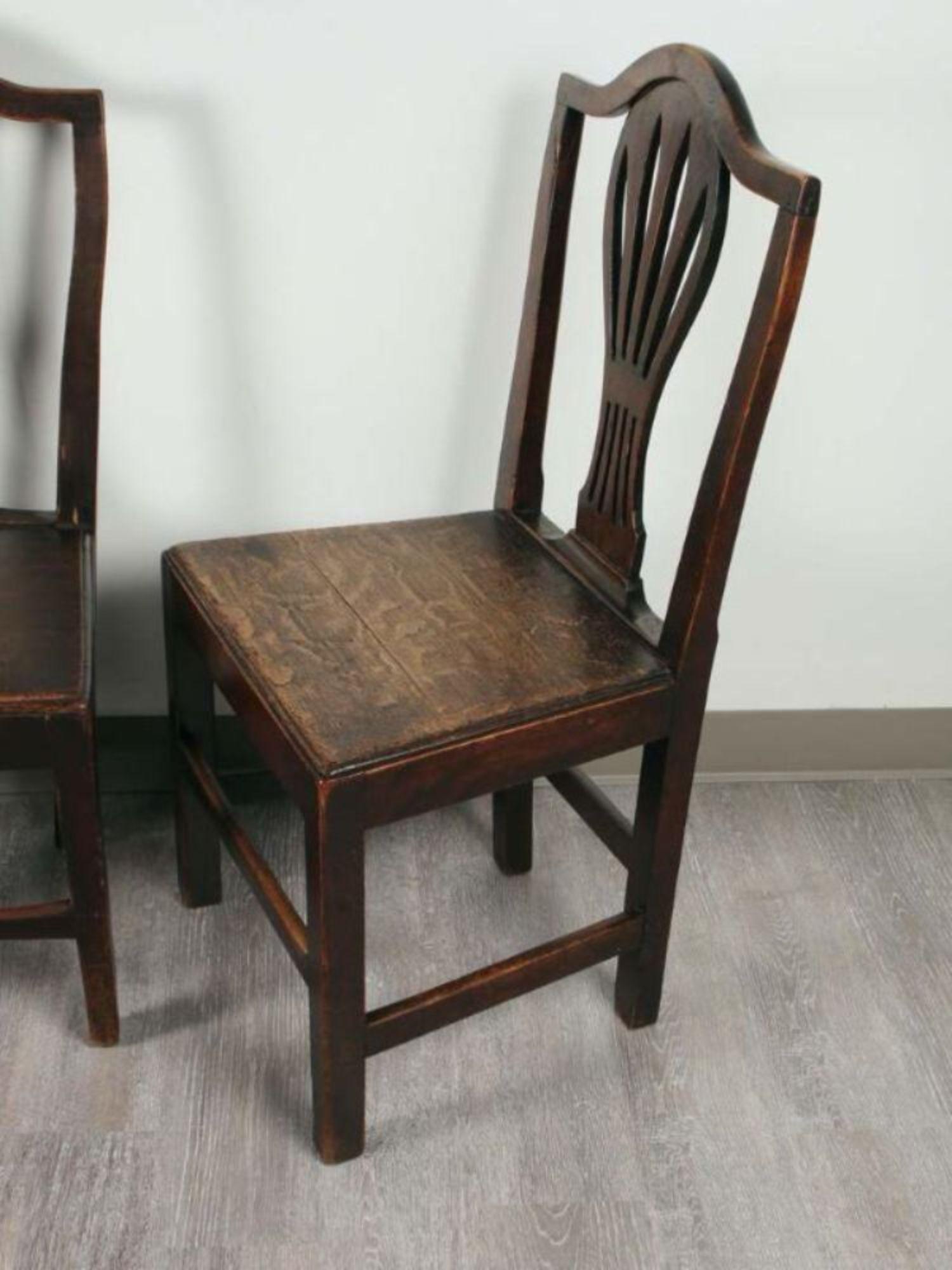 Oak Set of English Country Chairs For Sale