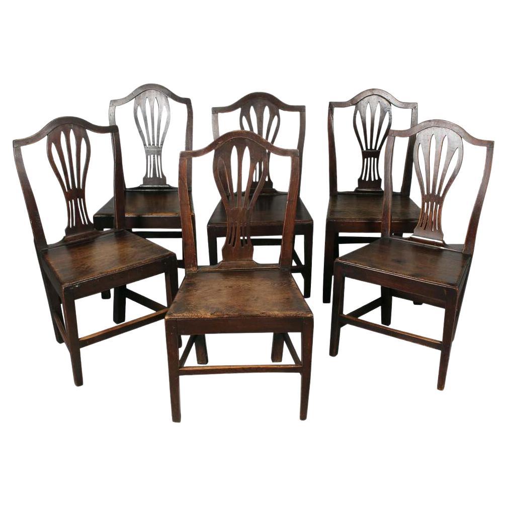 Set of English Country Chairs For Sale