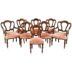 Set of English Dining Chairs Antique Set of English Dining Chairs