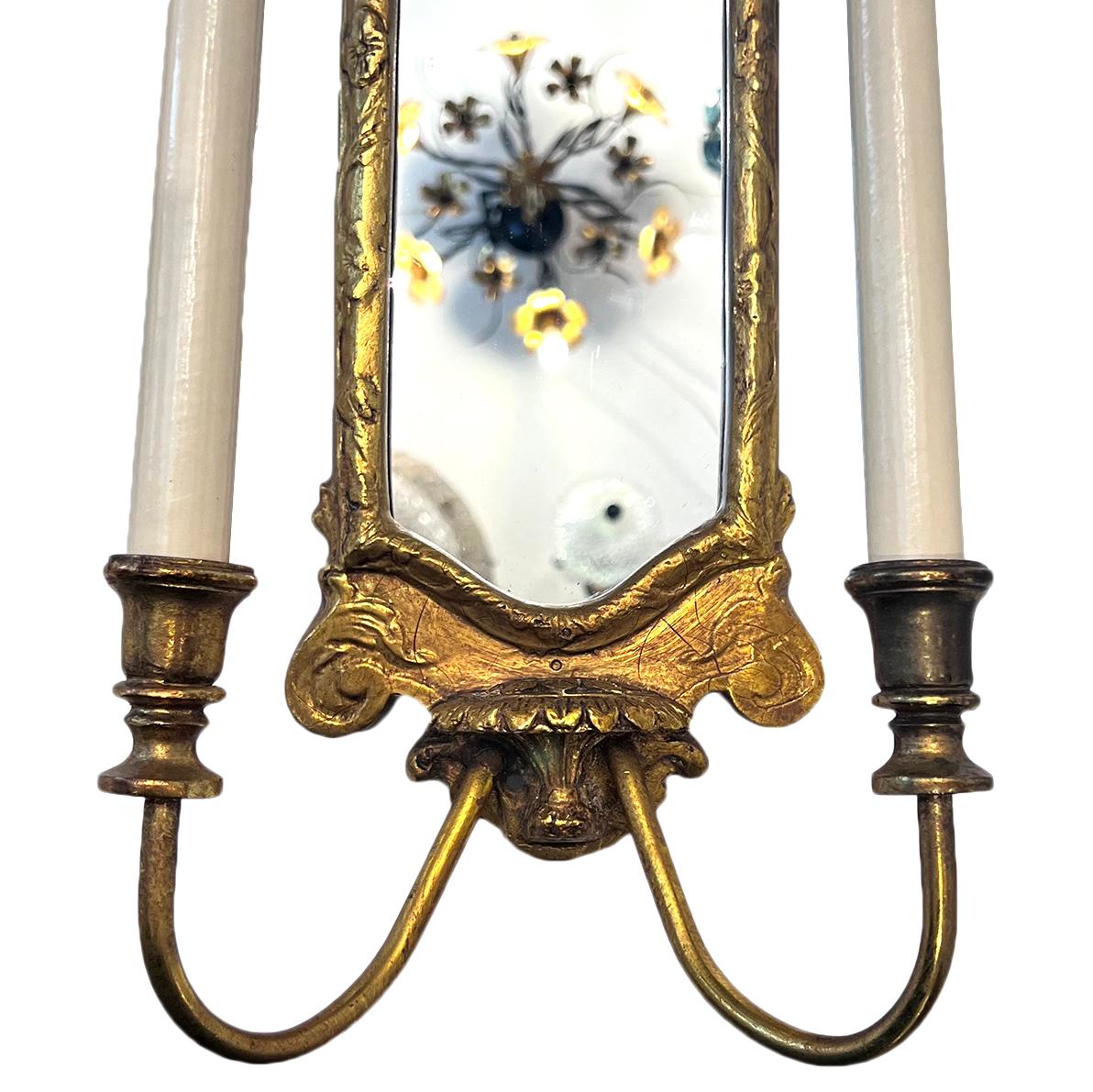 Set of English Gilt Sconces, Sold Per Pair In Good Condition For Sale In New York, NY