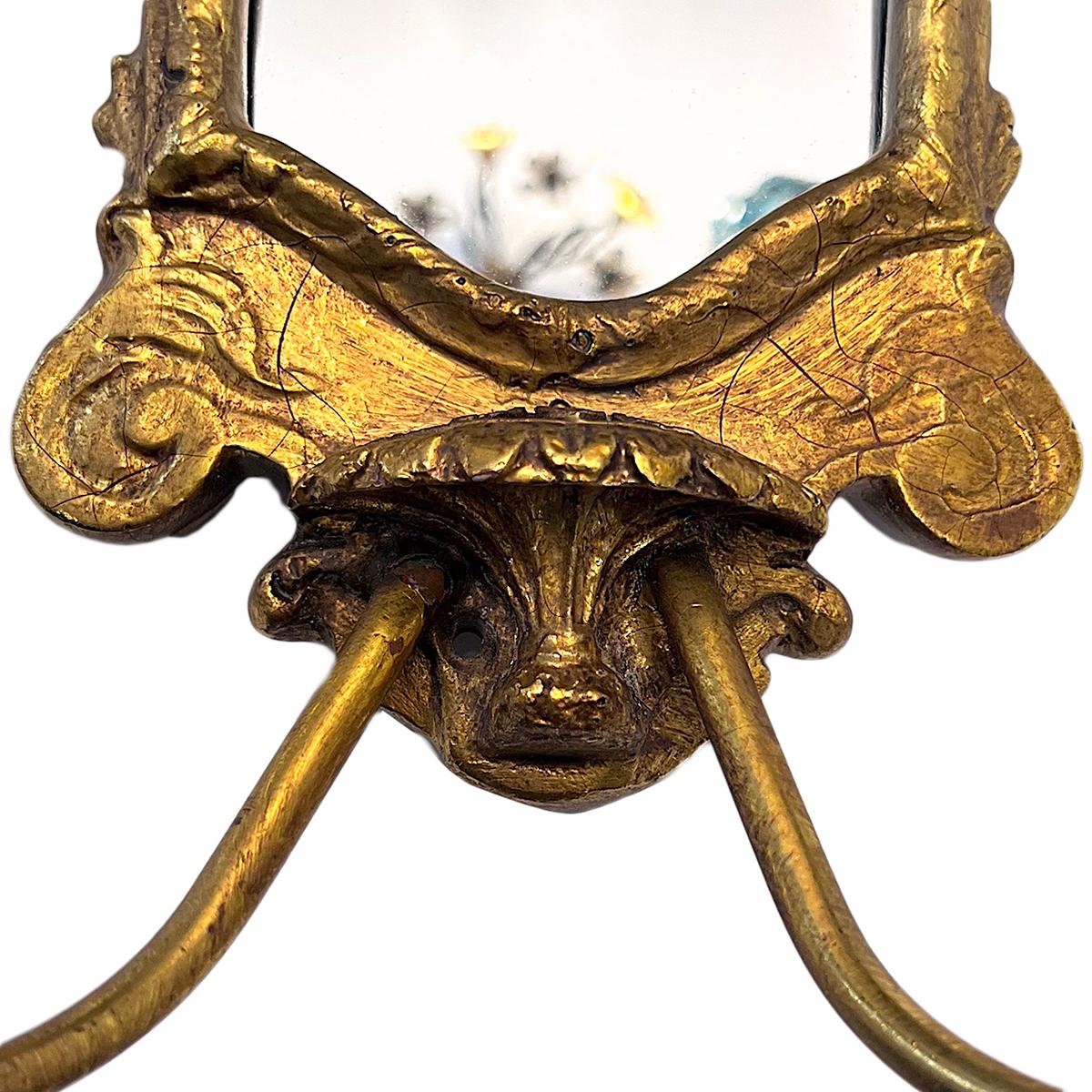 Mid-20th Century Set of English Gilt Sconces, Sold Per Pair For Sale