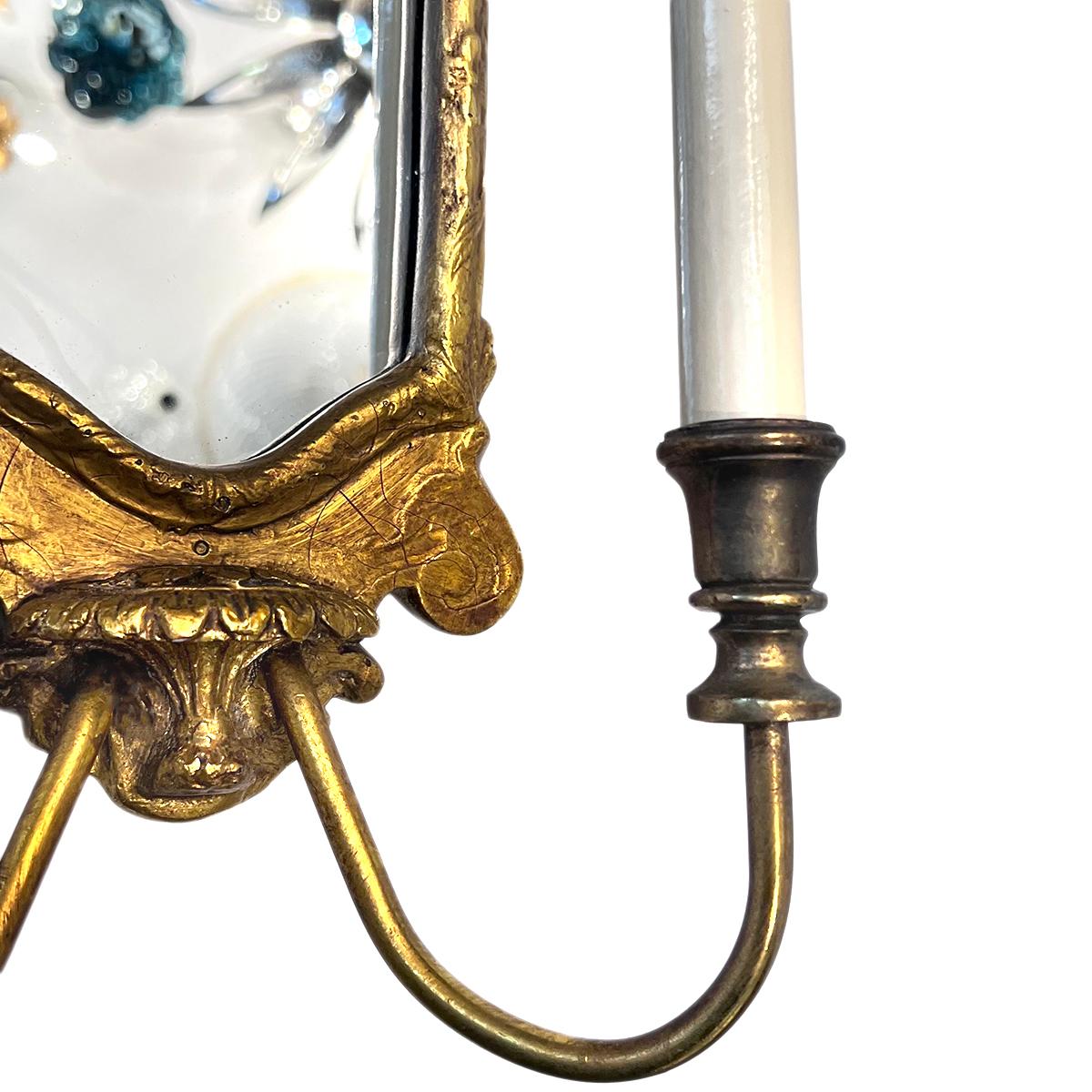 Metal Set of English Gilt Sconces, Sold Per Pair For Sale