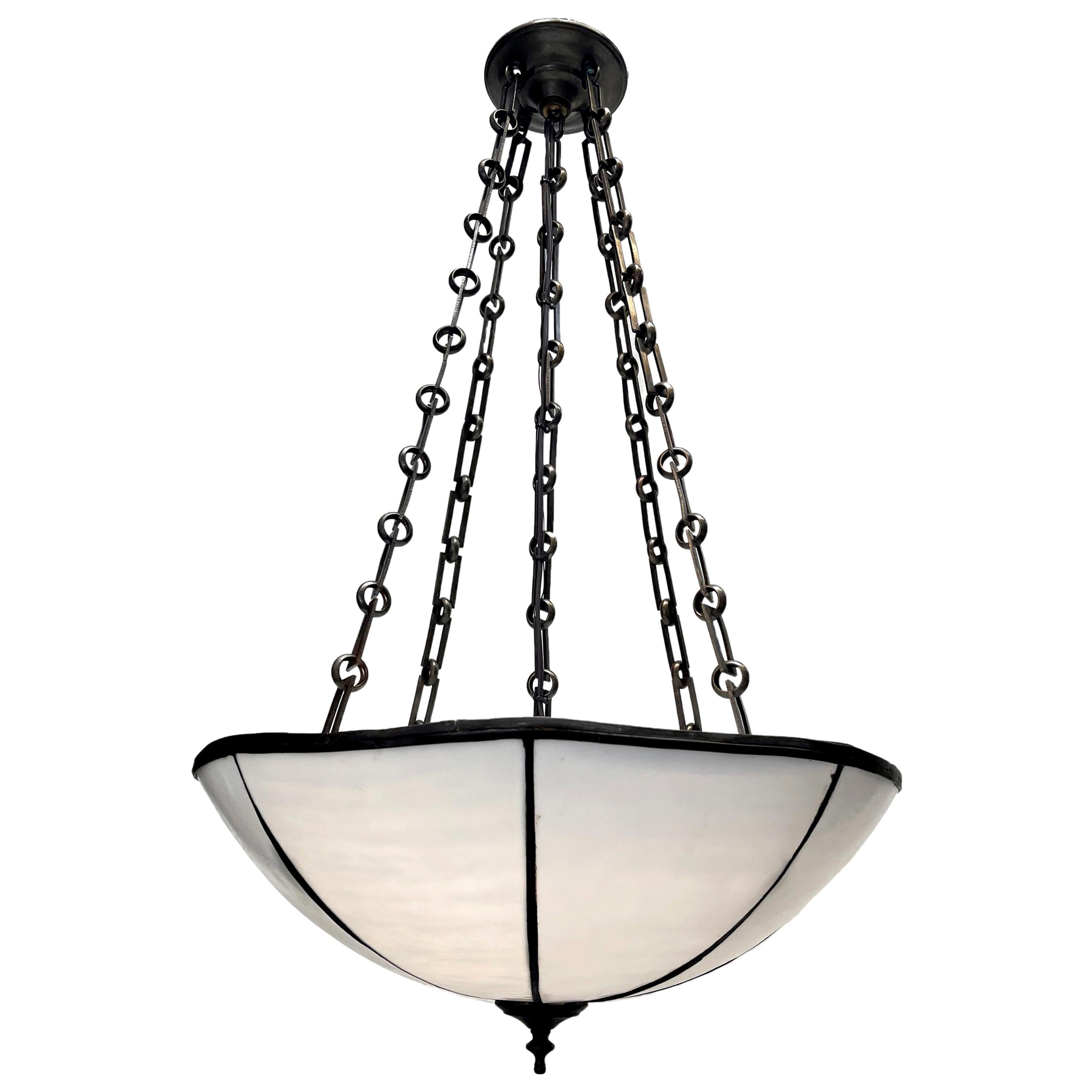 Set of Leaded Glass Light Fixtures, Sold Individually For Sale at 1stDibs