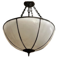 Set of English Leaded Glass Light Fixtures, Sold Individually