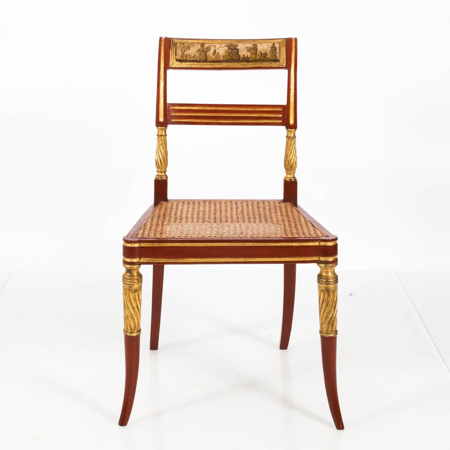 19th Century Set of English Regency Side Chairs