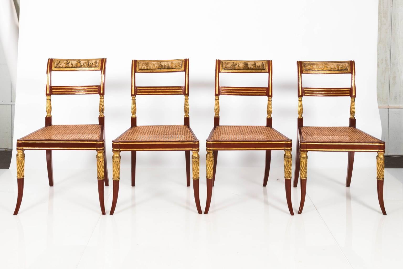 Set of English Regency Side Chairs 3