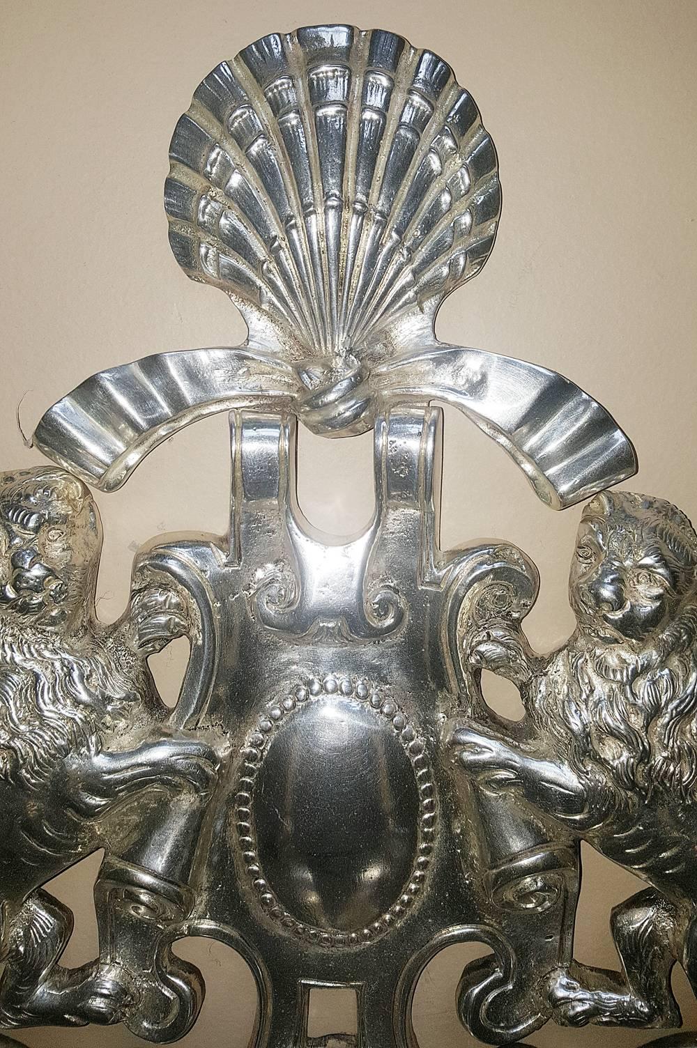 Mid-20th Century Set of English Silver Plated Sconces, Sold in Pairs For Sale