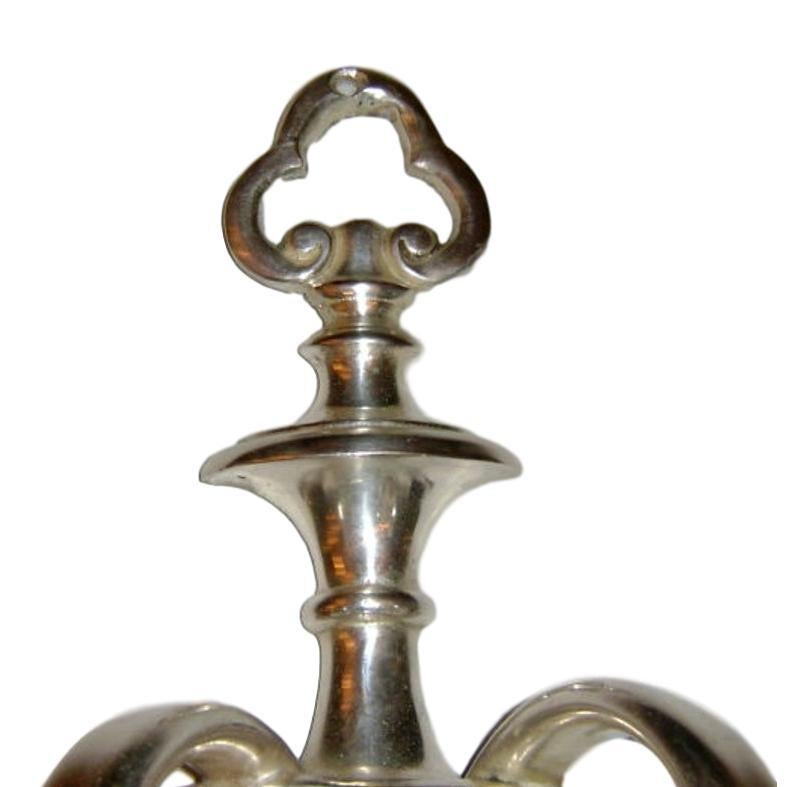Argentato Set di lampade inglesi placcate in argento, vendute a coppia in vendita
