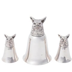 Set of English Stirrup Cups with Two Jiggers