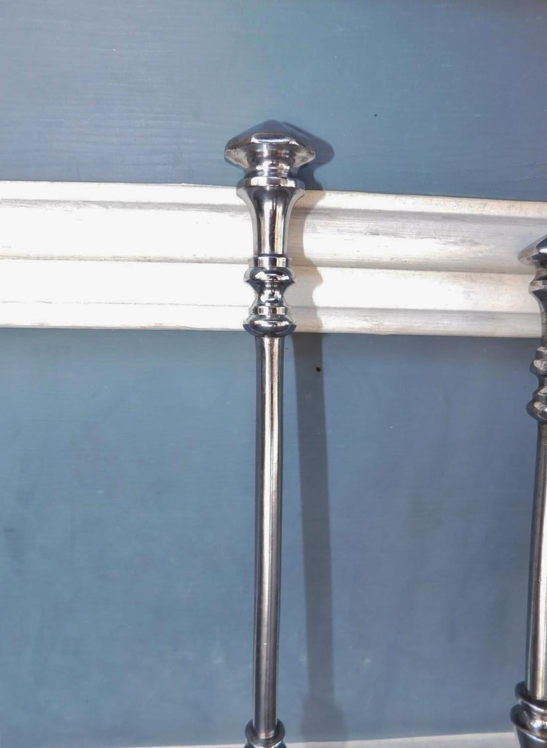 Set of English Urn Finial and Pierced Polished Steel Fire Tools, Circa 1780 For Sale 1