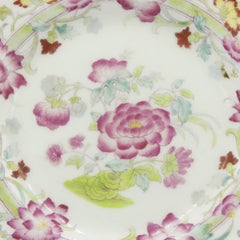 Set of English Victorian Floral Porcelain Plates