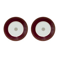 Set of English Victorian Porcelain Dinner Plates