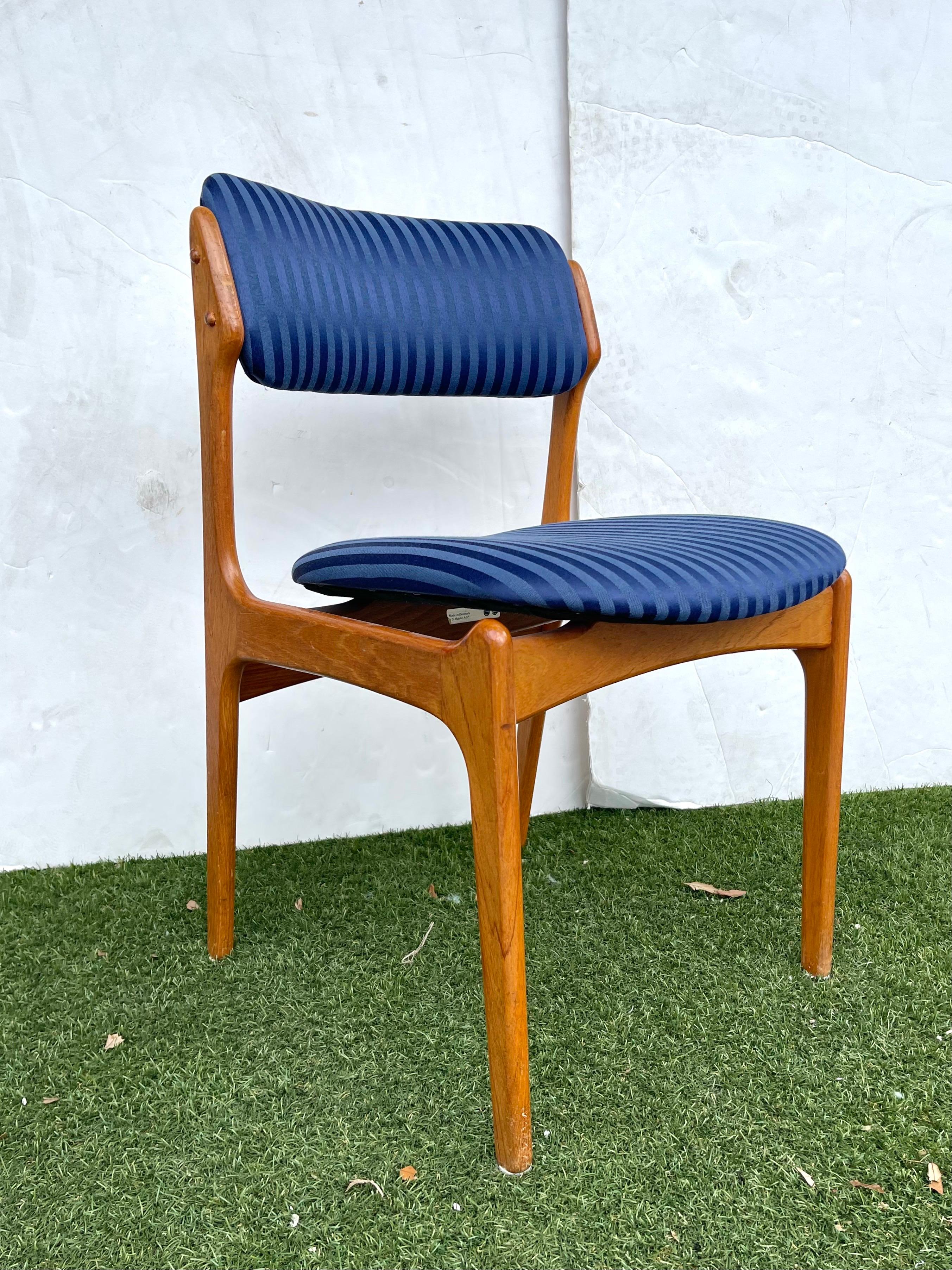 Set of Erik Buch Teak Dining Chairs for O.D. Mobler In Good Condition For Sale In North Miami, FL