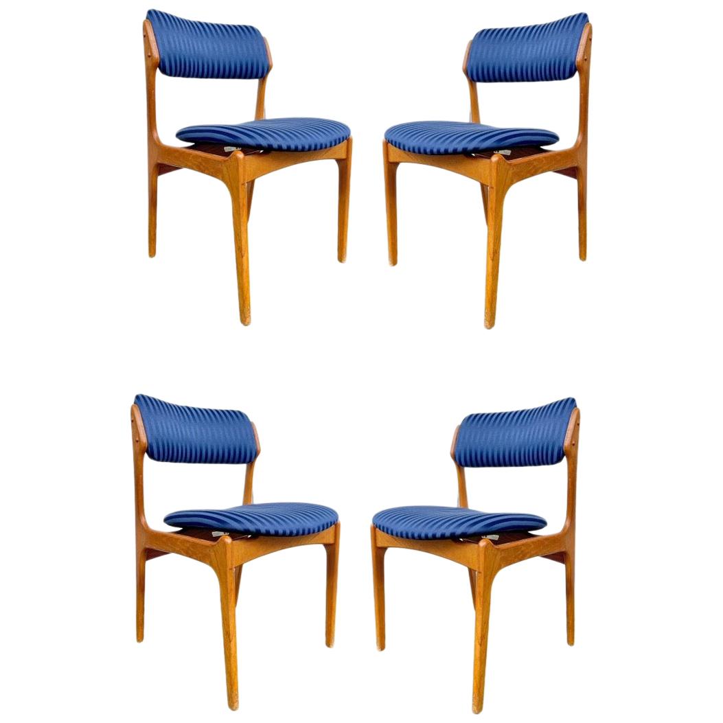Set of Erik Buch Teak Dining Chairs for O.D. Mobler