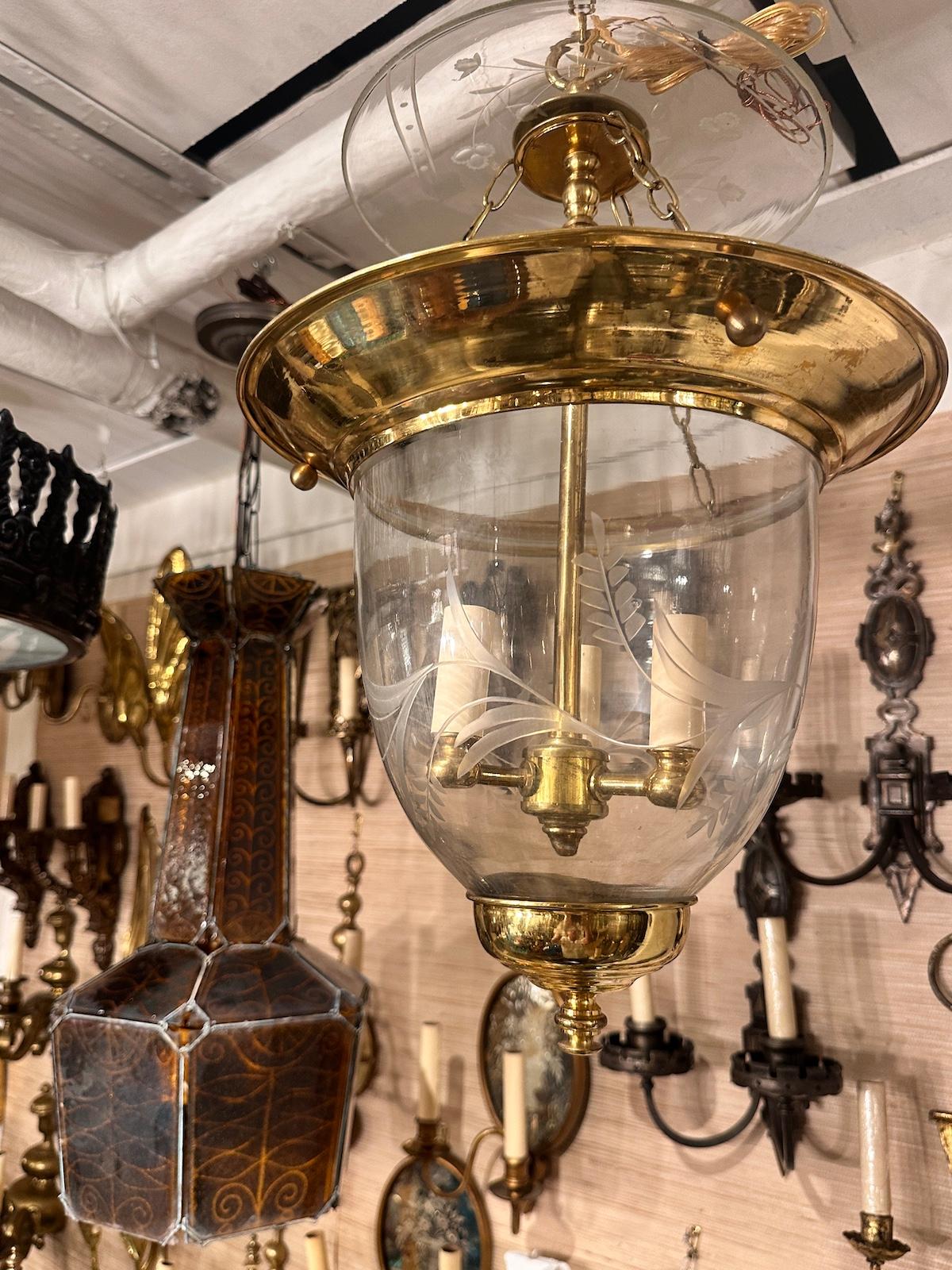 Set of Etched Glass Lanterns, Sold Individually For Sale 3
