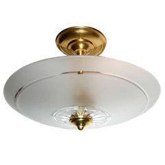 Set of Etched Glass Light Fixtures, Sold Individually