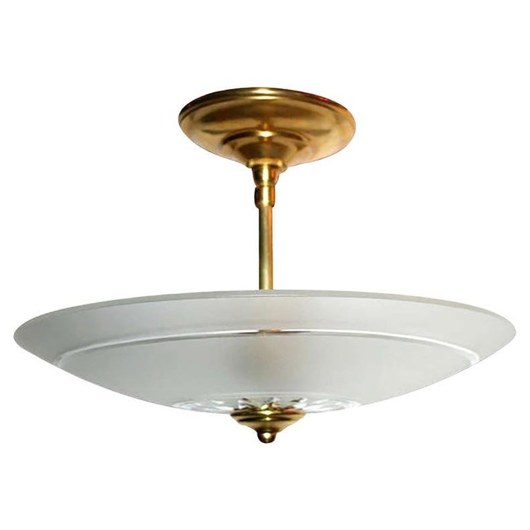 Set of Etched Glass Light Fixtures, Sold Individually For Sale at 1stDibs