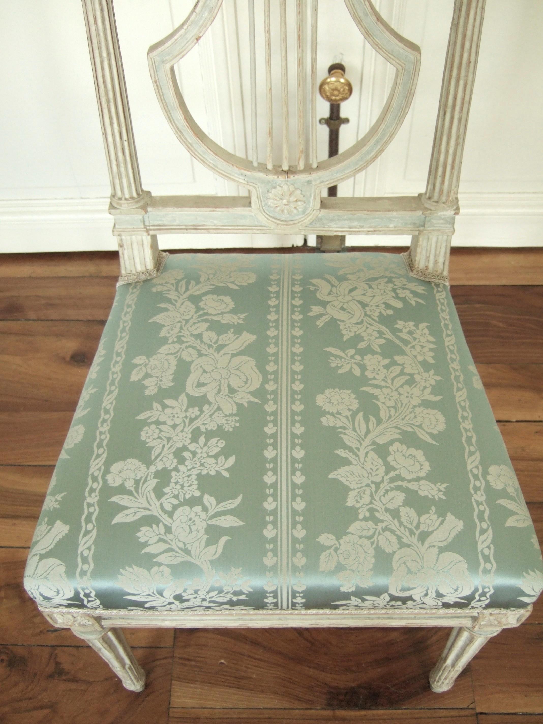 Français Ensemble de chaises originales Jacob Modèle Lyre de Louis XVI, fin du 18ème siècle, France en vente