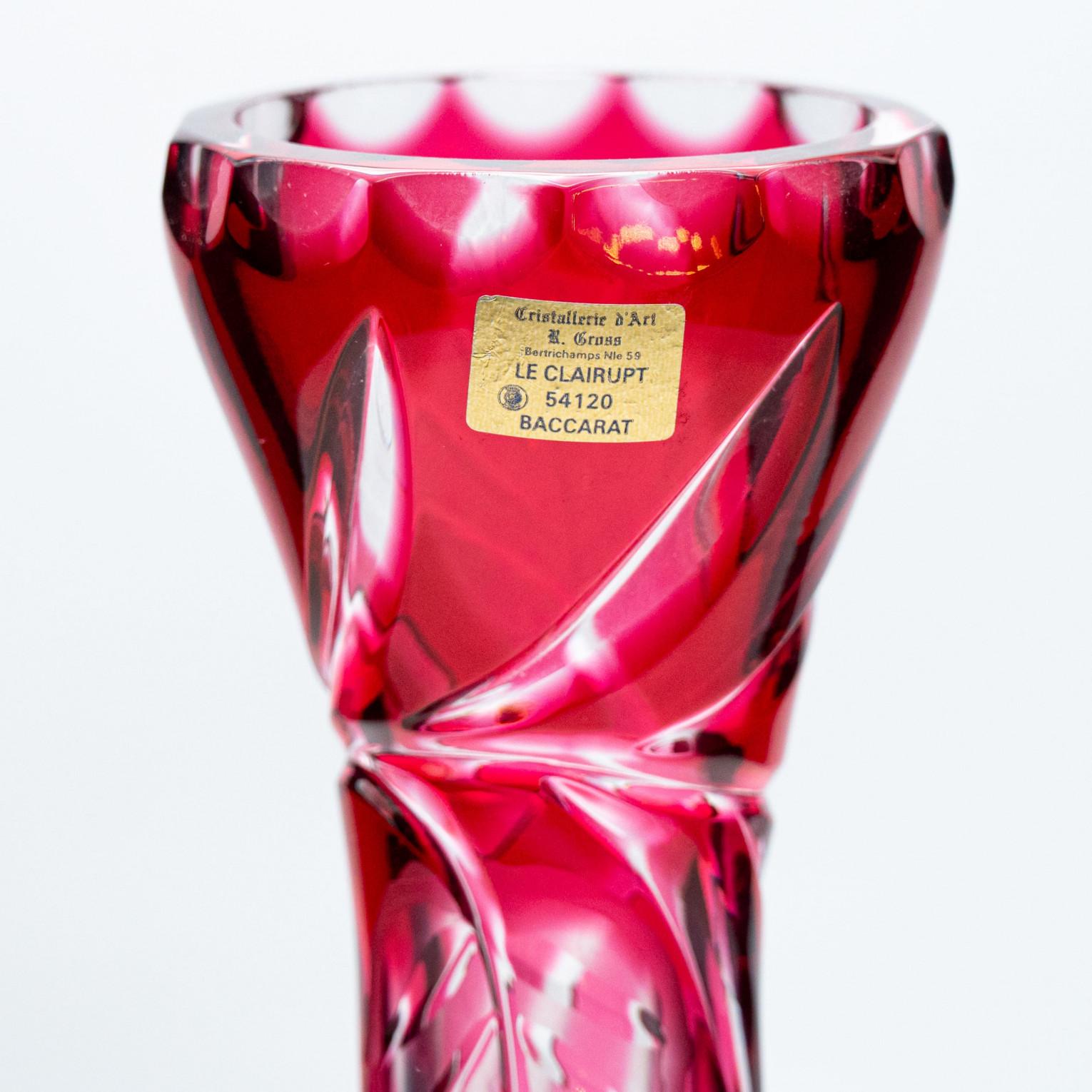 Set di vasi Exquise XL, cristallo rosso rosa intenso, Repubblica Ceca e Francia, 1960 in vendita 6
