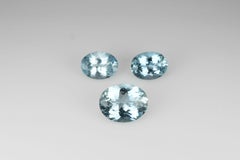 Set of faceted aquamarines, 4.45 cts