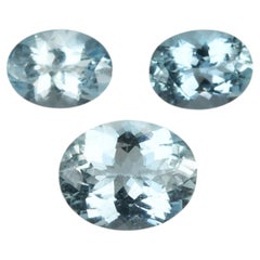 Set of faceted aquamarines, 4.45 cts