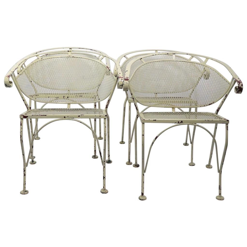 Pair of MidCentury Modern Russell Woodard Patio Dining Chairs For Sale