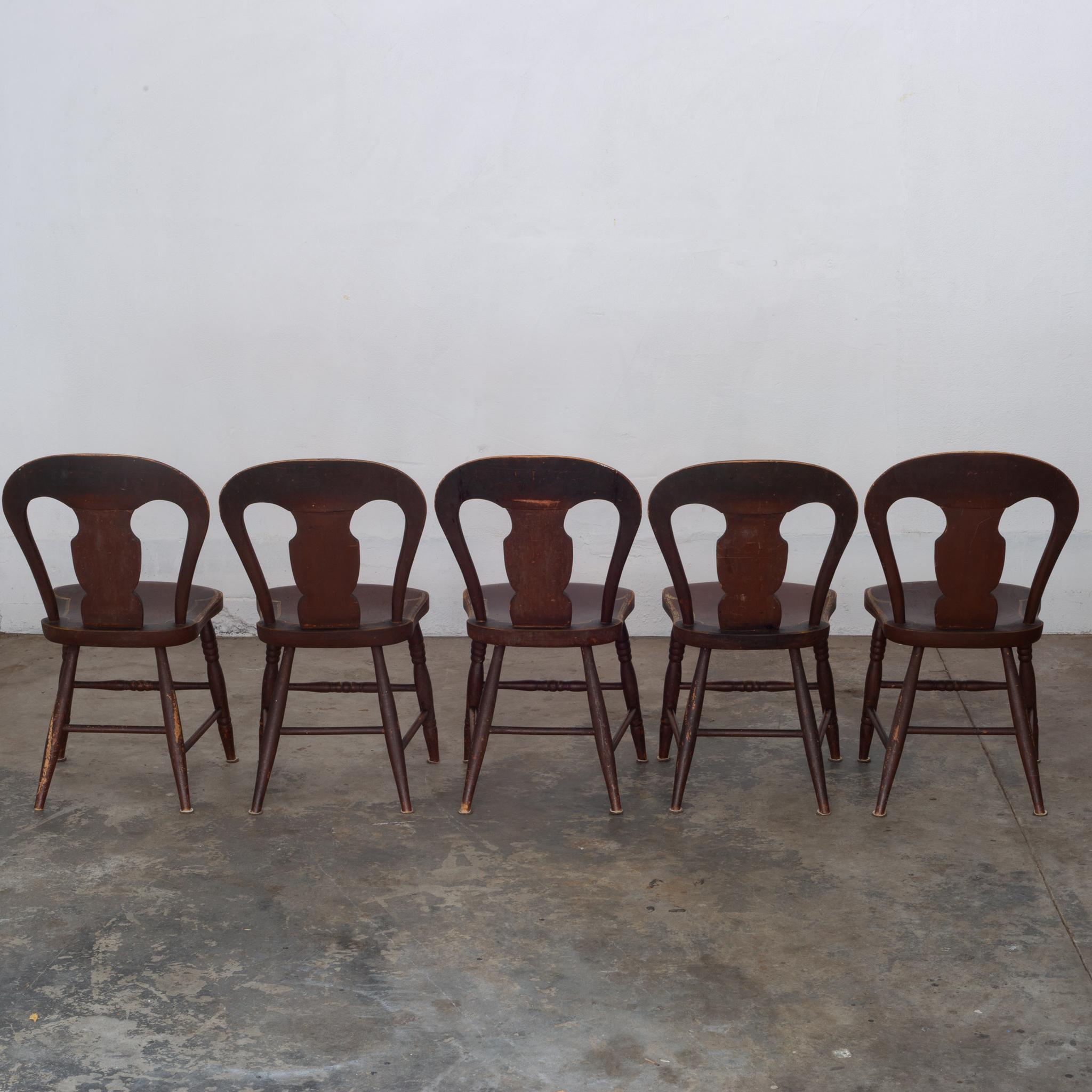 19th Century Set of Federal Period Pennsylvania Painted Chairs, circa 1810