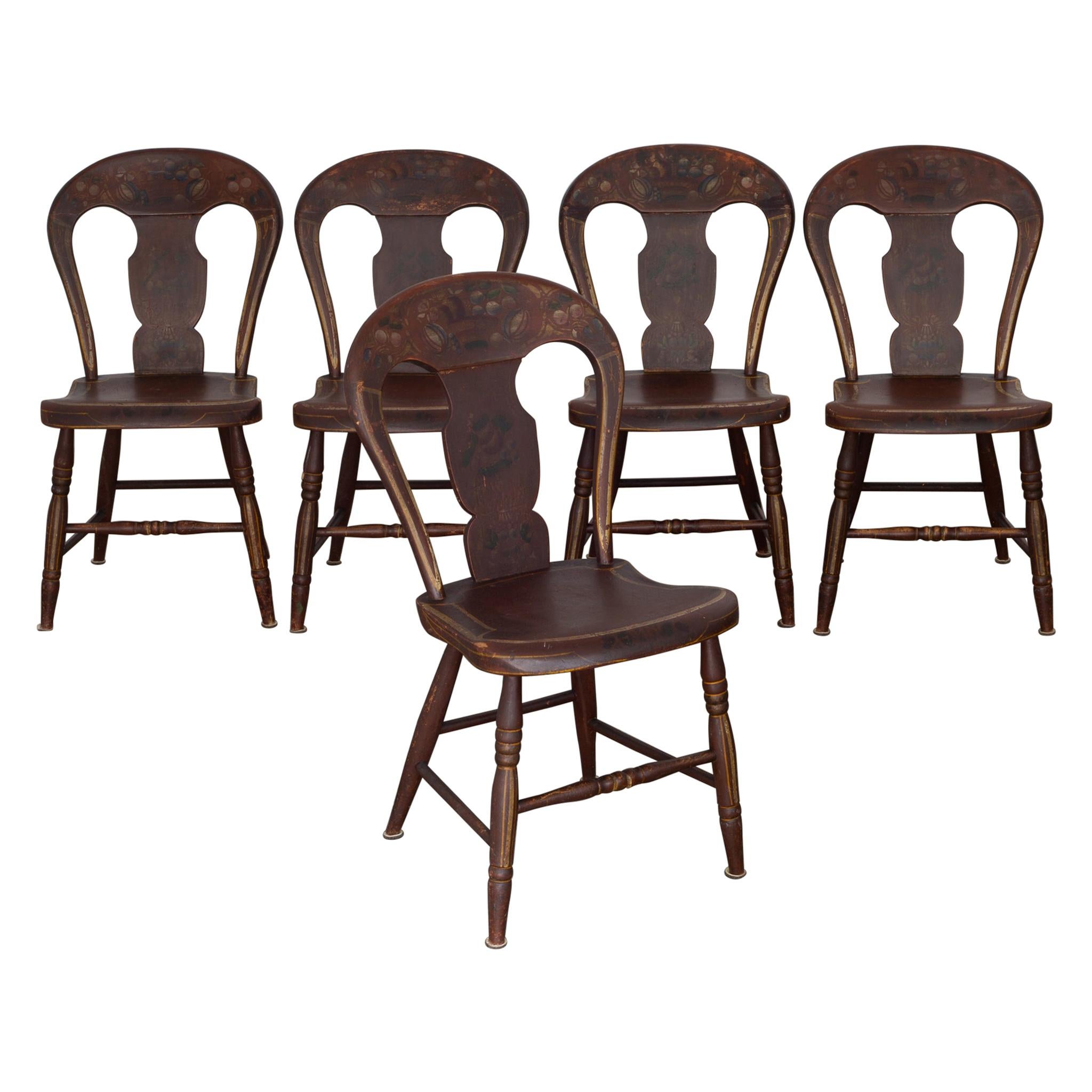 Set of Federal Period Pennsylvania Painted Chairs, circa 1810