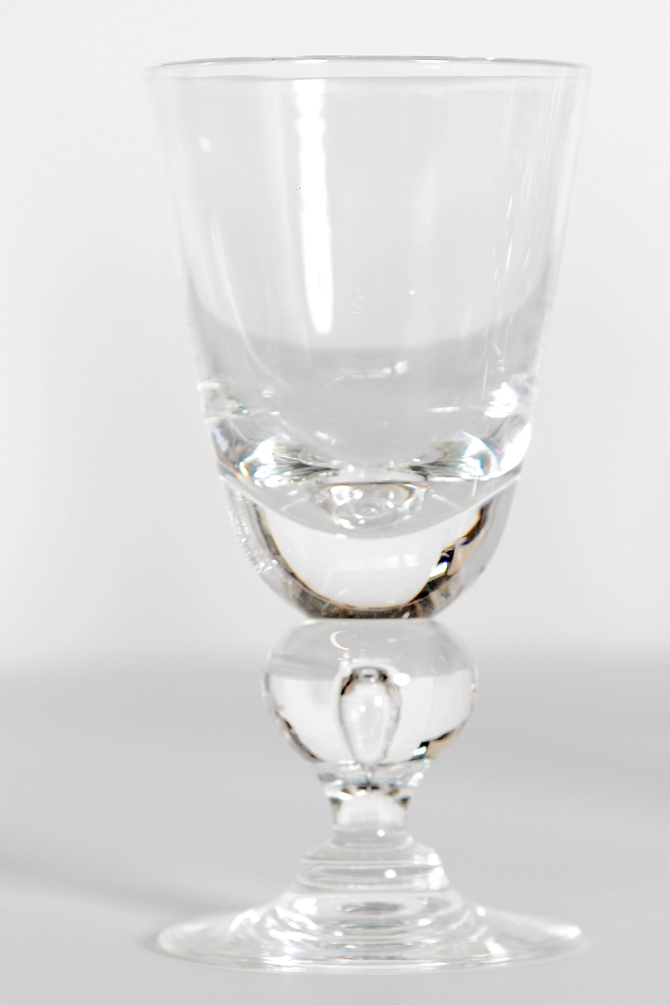 Glass Set of 15 Steuben Baluster Water Goblets