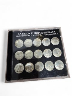 Set of Fifteen European Union Commemorative Silver Coins, 20th Century