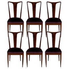 Set of Fine Dining Chairs in the Style of Guglielmo Ulrich