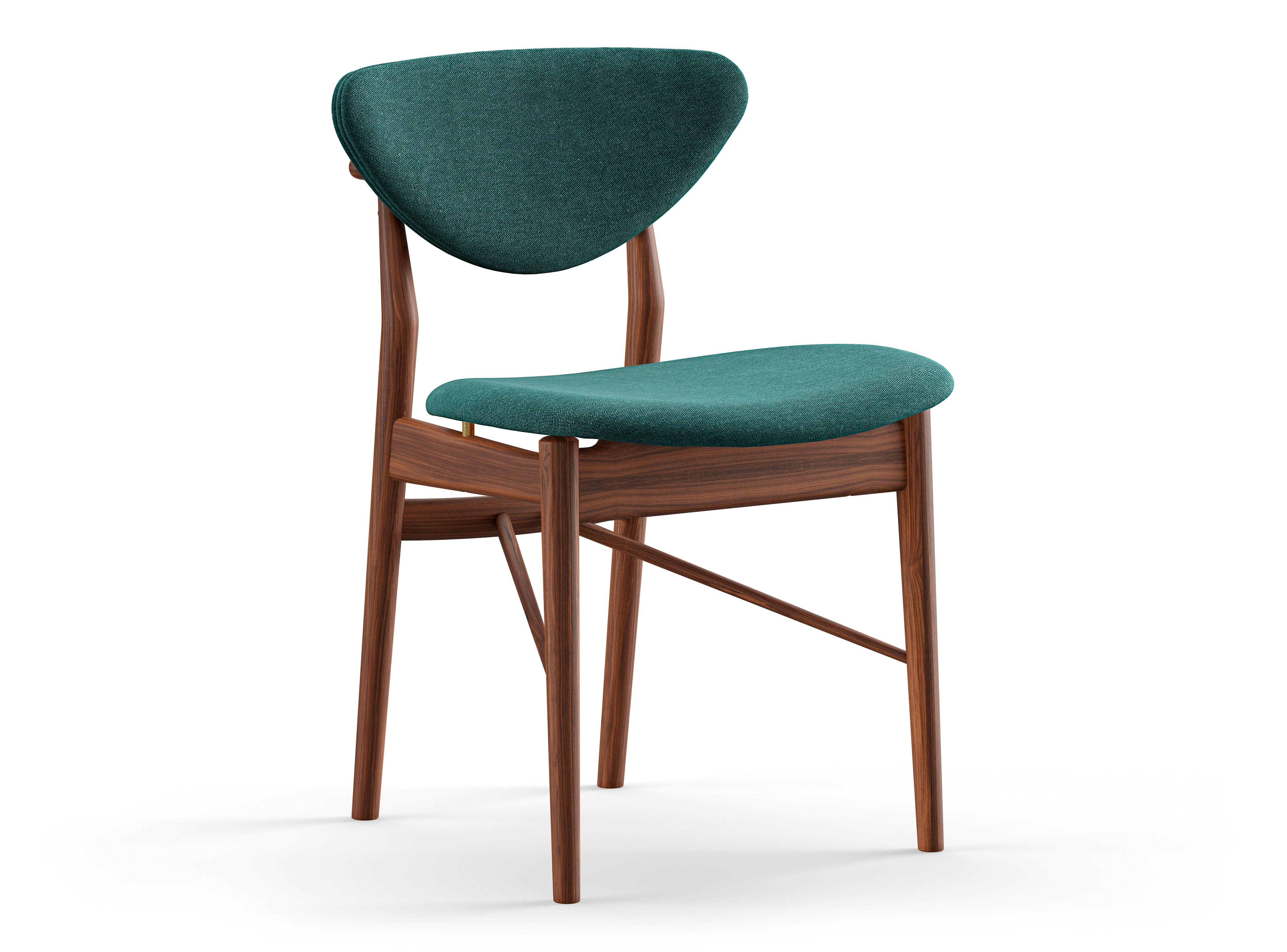 108 Chairs designed by Finn Juhl in 1946, relaunched in 208.
Manufactured by House of Finn Juhl in Denmark.

To this day, Finn Juhl's designs are unconventional and defy expectations with subtle details. Finn Juhl himself once said that the