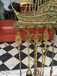Set of Fire Tools with Ship Stand Dom Fermando