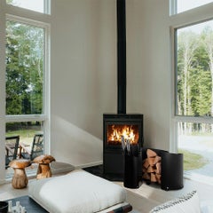 Modern Italian Steel Fireplace Accessories Set ARCAD by LIMAC Design