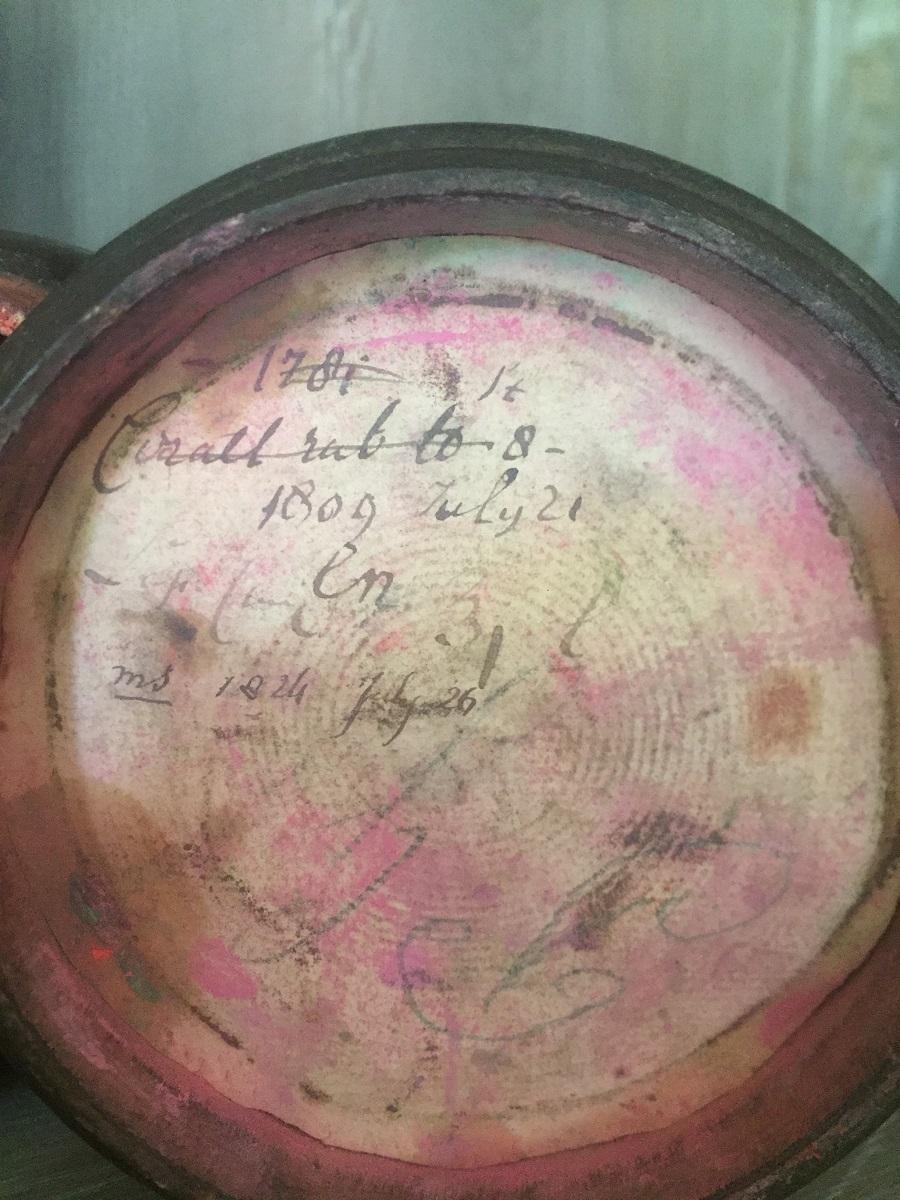 Conjunto de cinco tarros de madera para pigmentos del siglo XVIII en venta 4
