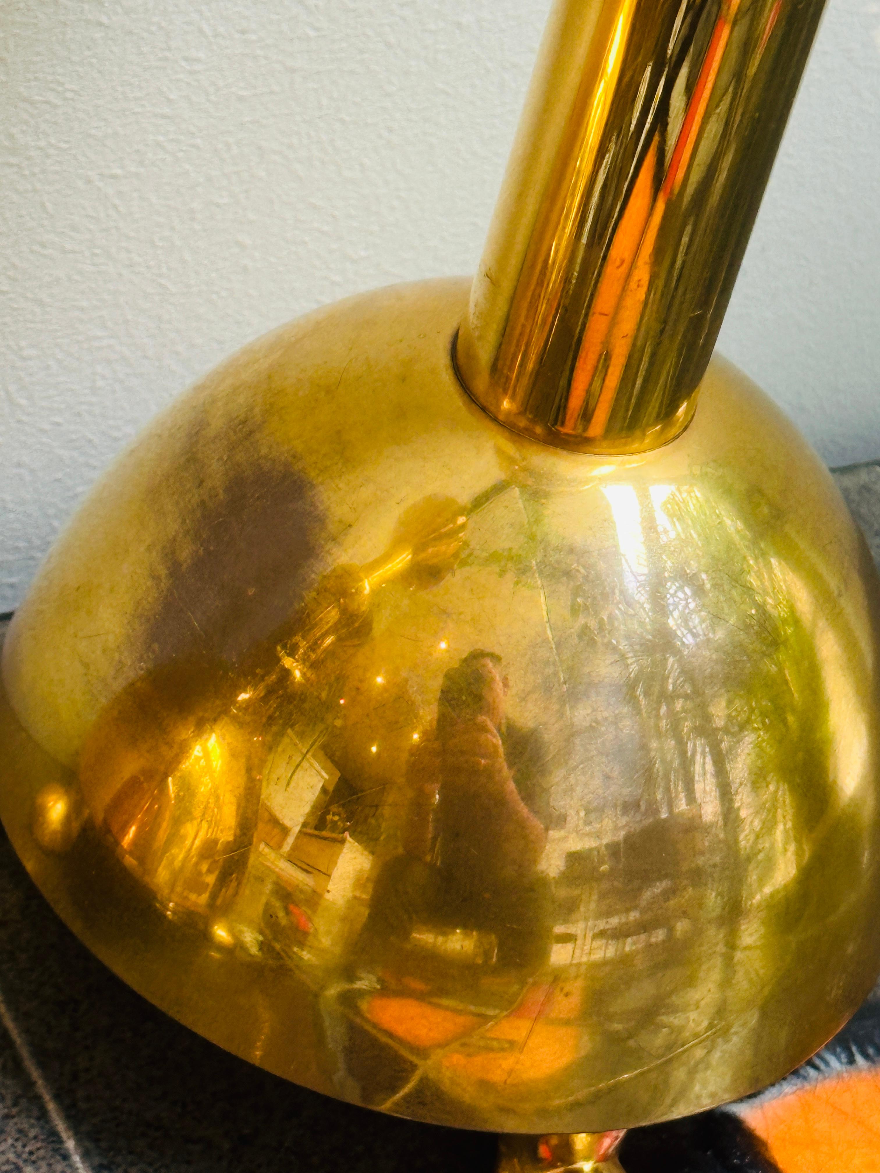 Set of Five 1950s German Brutalist Gold Chromed Metal Church Candleholders For Sale 12