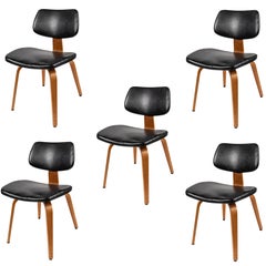 Set of Five 1950s Thonet Bentwood Chairs