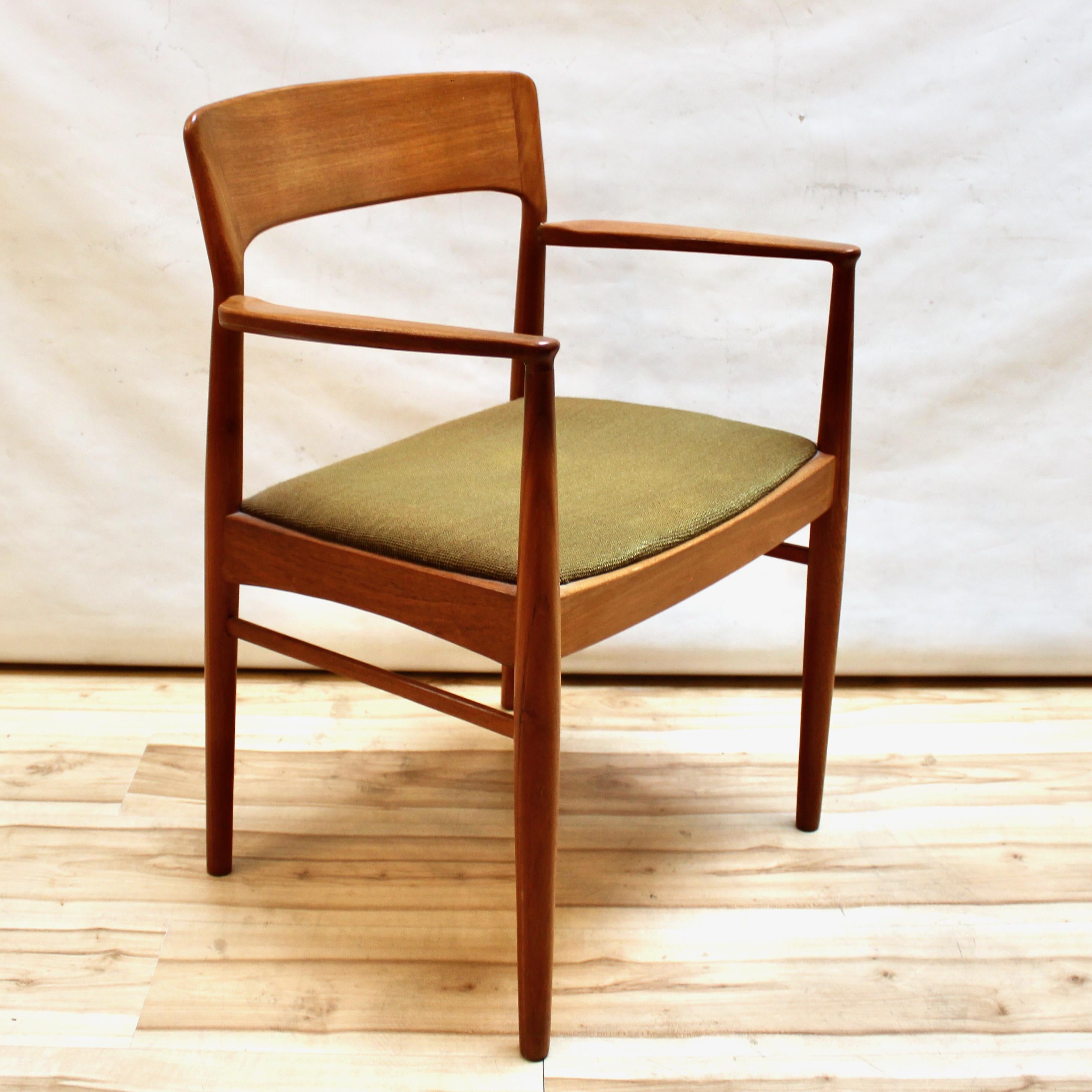 Danish Set of Five 1960s Henning Kjaernulf Teak Dining Chairs