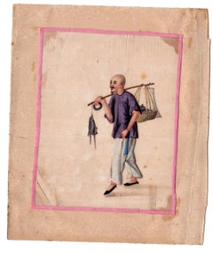 Set of Five 19th Century Chinese Export Pith Paintings