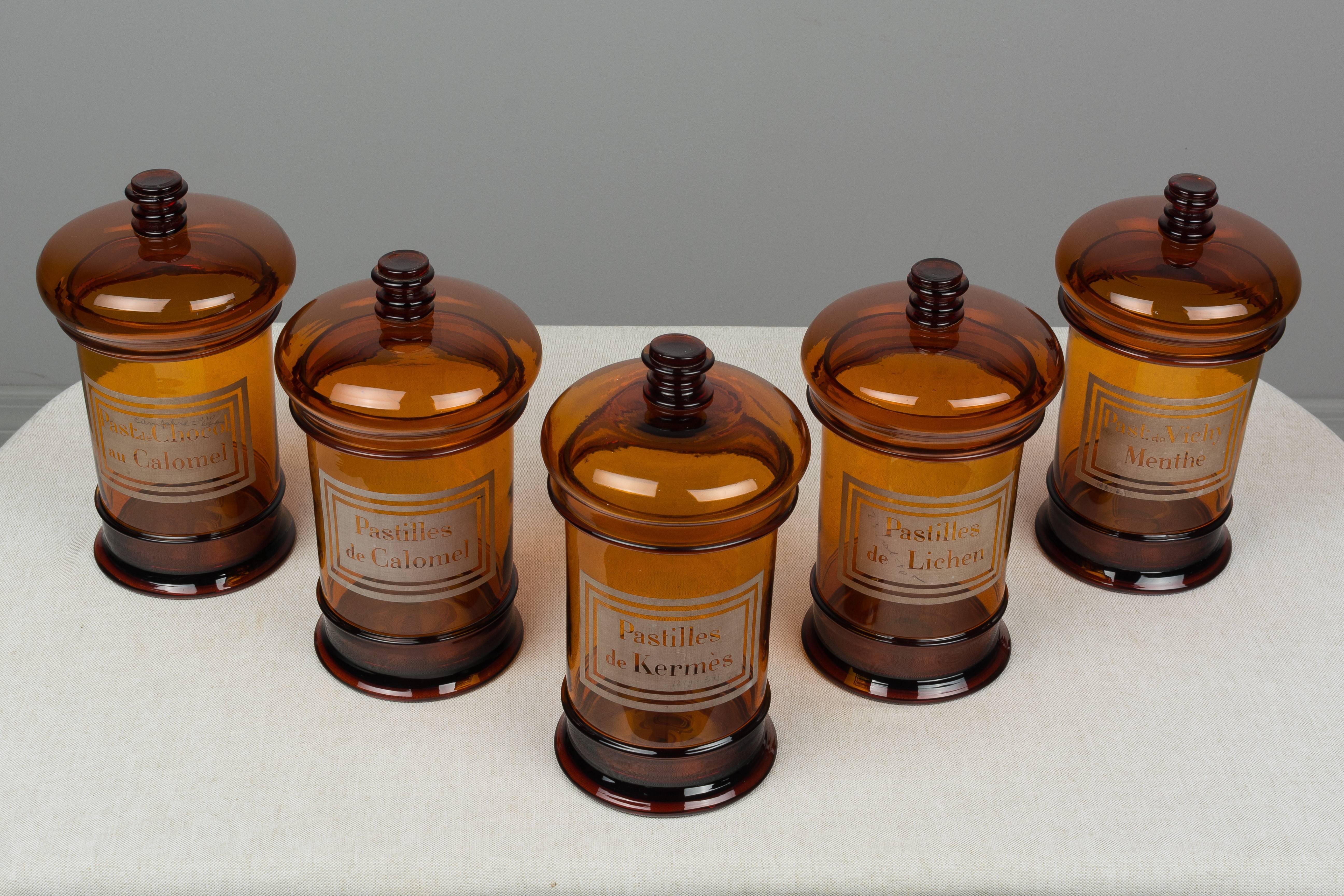 Set of Five 19th Century French Apothecary Jars 2
