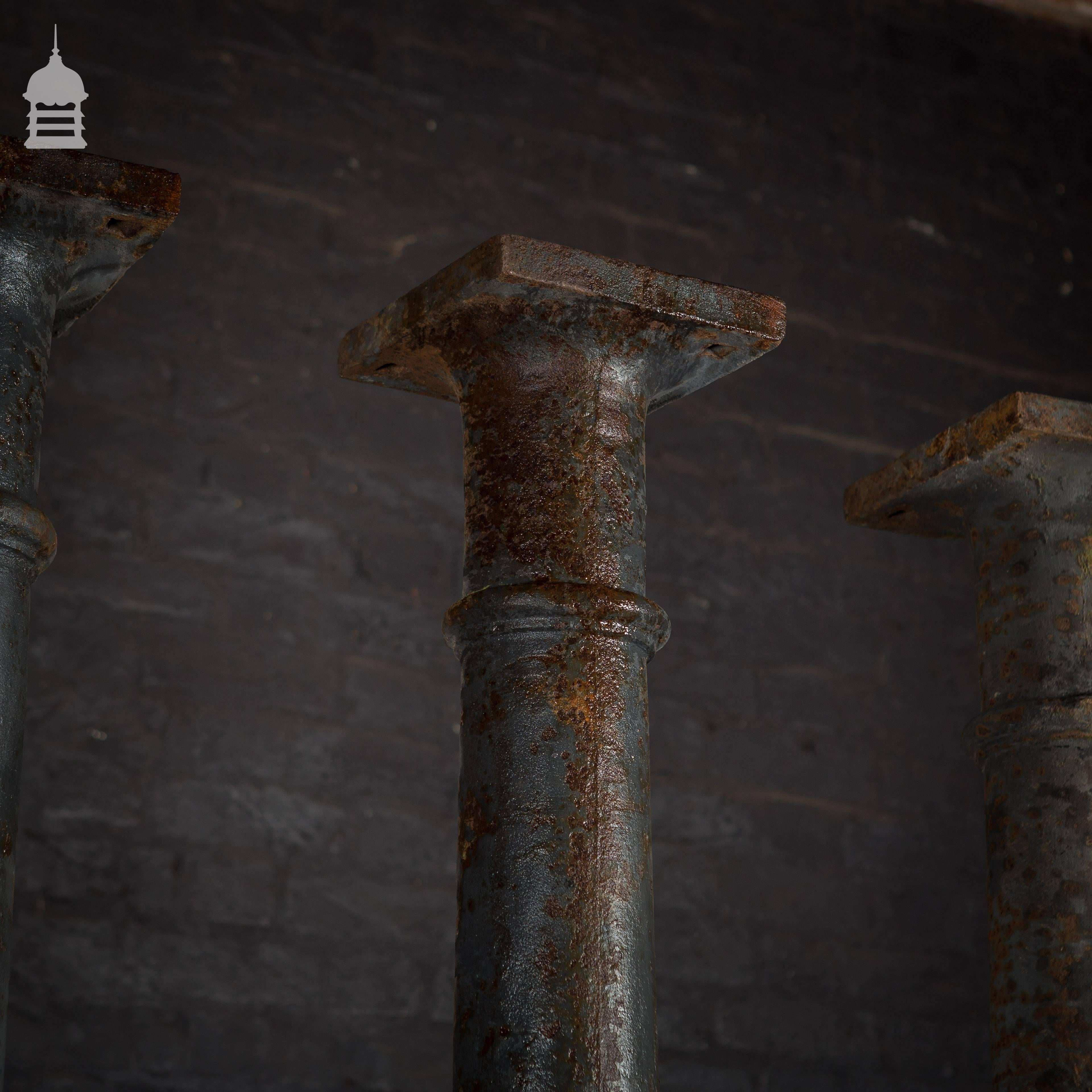 Set of Five 19th Century Industrial Cast Iron Columns, Pillars, Stanchions In Good Condition For Sale In Norwich, GB